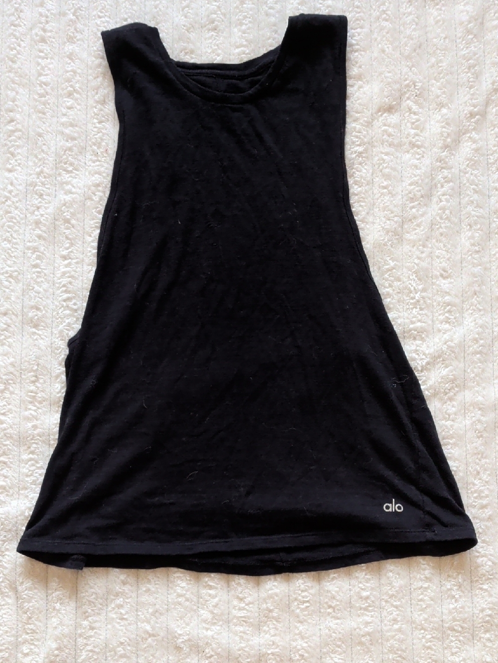 Alo Black Muscle Tank Top